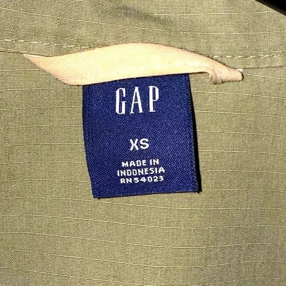 Gap Military Olive  Drab Ripstop Green Lightweight Jacket Coat Sz XS - Picture 5 of 5